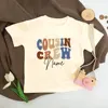 Personalized Cousin Crew Kids Shirt Retro Custom Name Cousins Matching T-shirt Child Summer Short Sleeve Tee Toddler Clothes Top 5