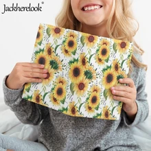  Fashion Sunflower Pattern Print School Bag for Students School Supplies Textbook Protective Cover Reusable Hardcover Book Cover 