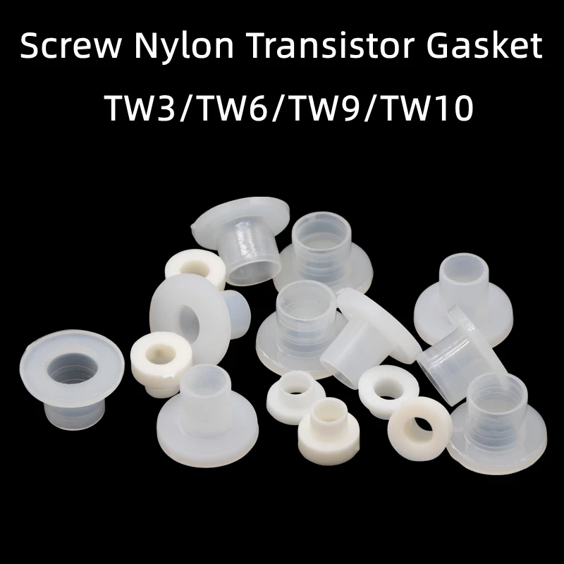 

1/5/10pcs Screw Nylon Transistor Gasket Insulation Thread Protector Mica Sheet T-shaped Plastic Washer TW3 TW6 TW9 TW10