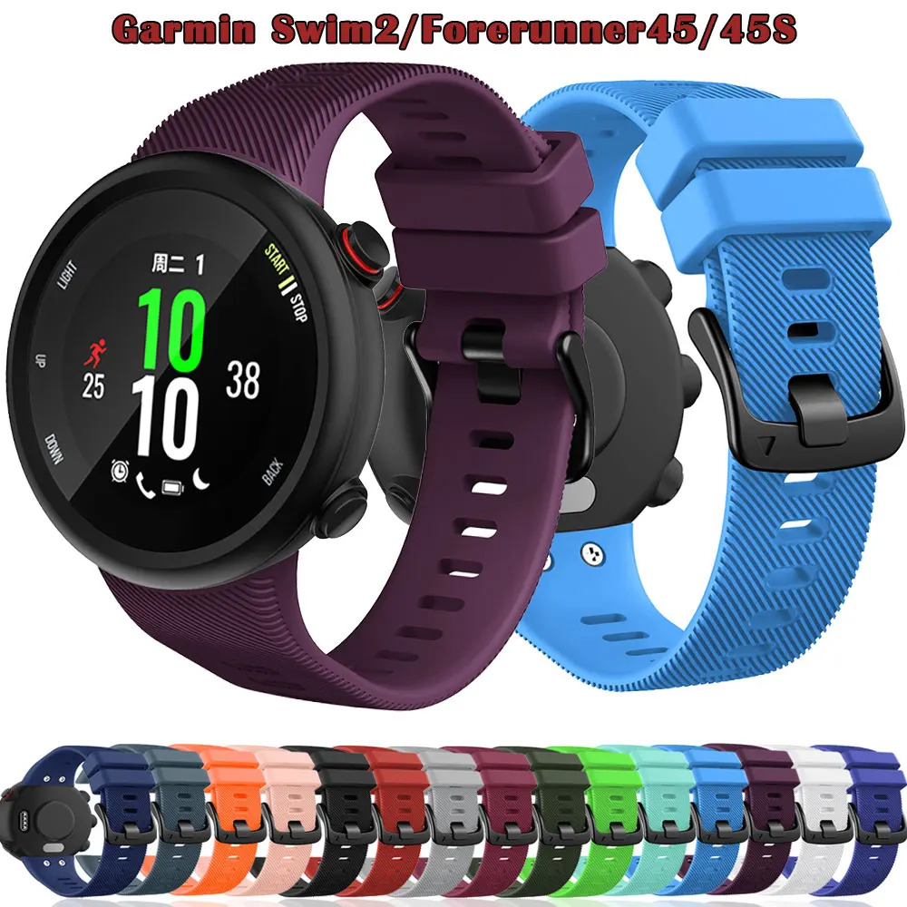 Bracelet De Rechange Pour Montre, En Silicone Souple, Pour Garmin Swim 2 /  Forerunner 45 - Bracelets - AliExpress