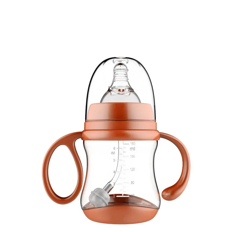 Baby Feeding Bottle Anti-Choke Baby Bottle with Grip Wide-Caliber Feeding Bottle for Newborn