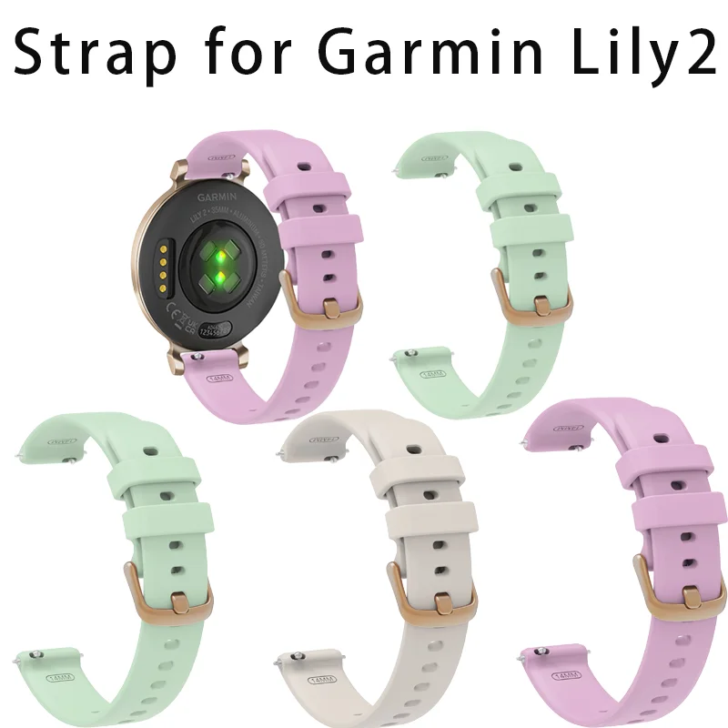 Elegant 14mm Soft Silicone Smart Watch Strap for Women - Premium Sport Wristband Bracelet