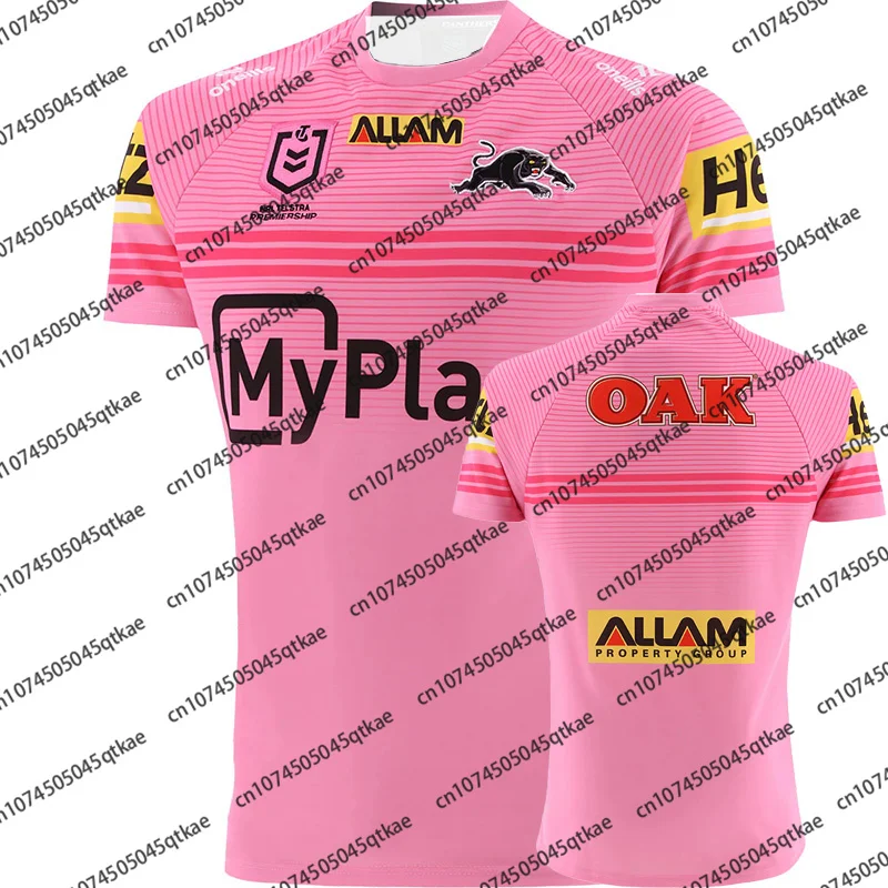 New Summer Australian NRL Penrith Panthers Home Jersey Women Men Oversized Training Tee Breathable Kid/Adult Rugby Jersey