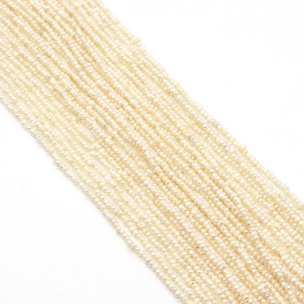 Natural Freshwater Pearl Flat Round Irregular Beads 1.8-3mm Charm DIY Fashion Jewelry Necklace Earrings Bracelet Accessories