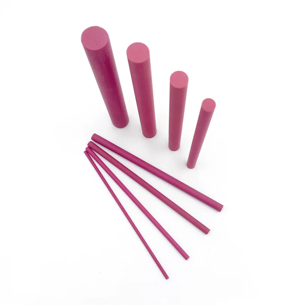 6 Pierres à Aiguiser Cylindriques Rubis - Grain 3000, Diamètres 2 à 10 Mm - Pour Couteaux, Outils - À L'huile Ou à L'eau