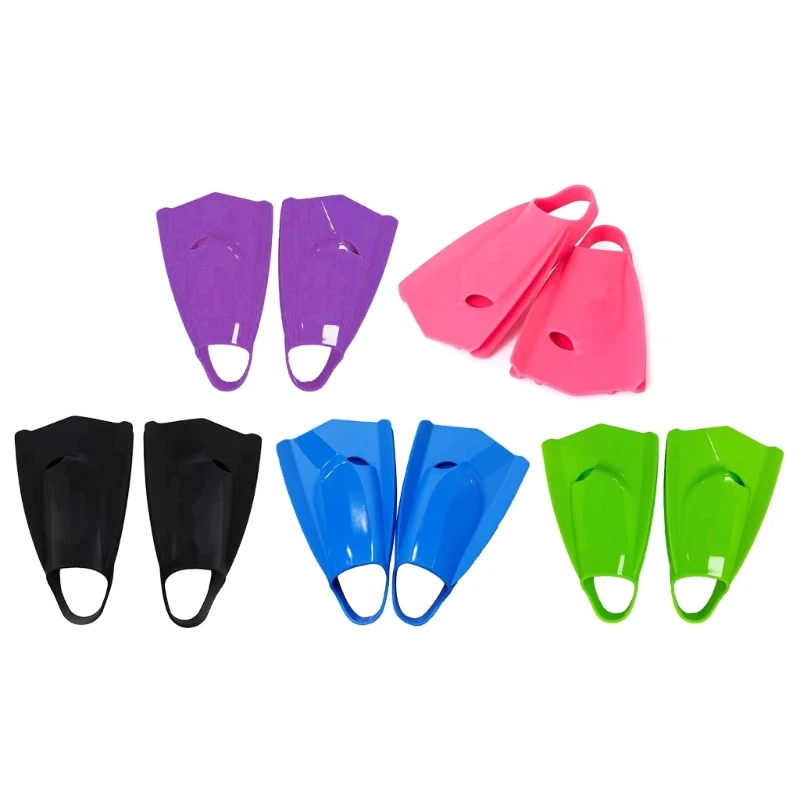 Silicone Swimming Fins Travel Size Flippers Short Snorkeling Fins Comfortable Swim Training Fins for Lap Swimming Pool 2