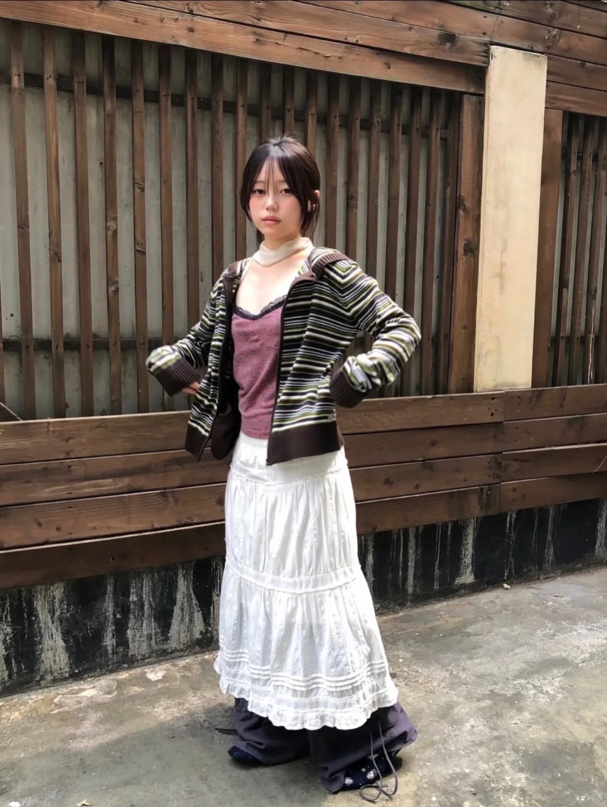 Coyseio Color Blo Striped Knitted Jaet Hooded Zipper Autumn Winter New Sle Women's ort Outerwear Retro Sle