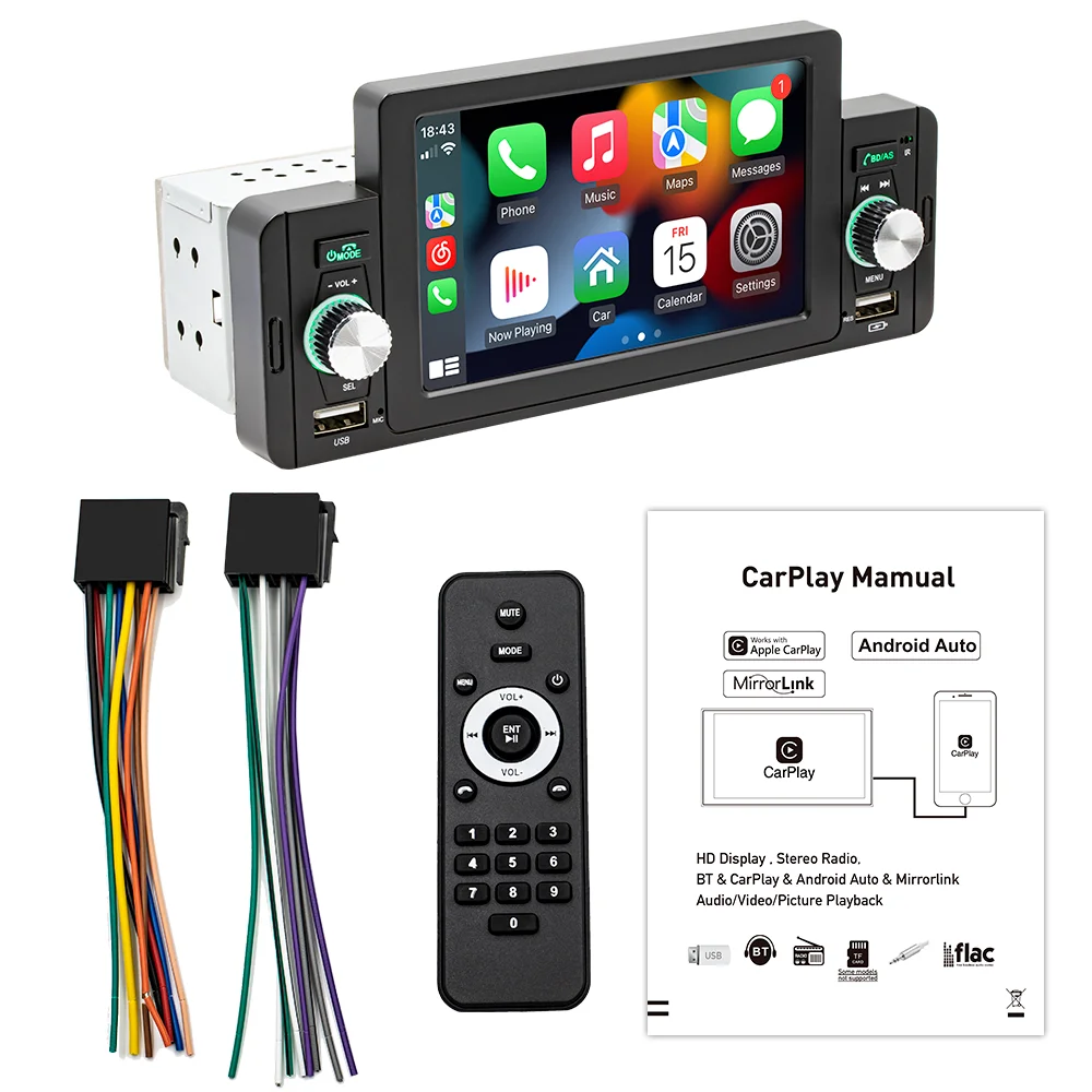 1din Auto Radio Android Mp5 Multimedia Player 1 Din Car Stereo Video Gps  Navigation Wifi Bluetooth Mirror Link