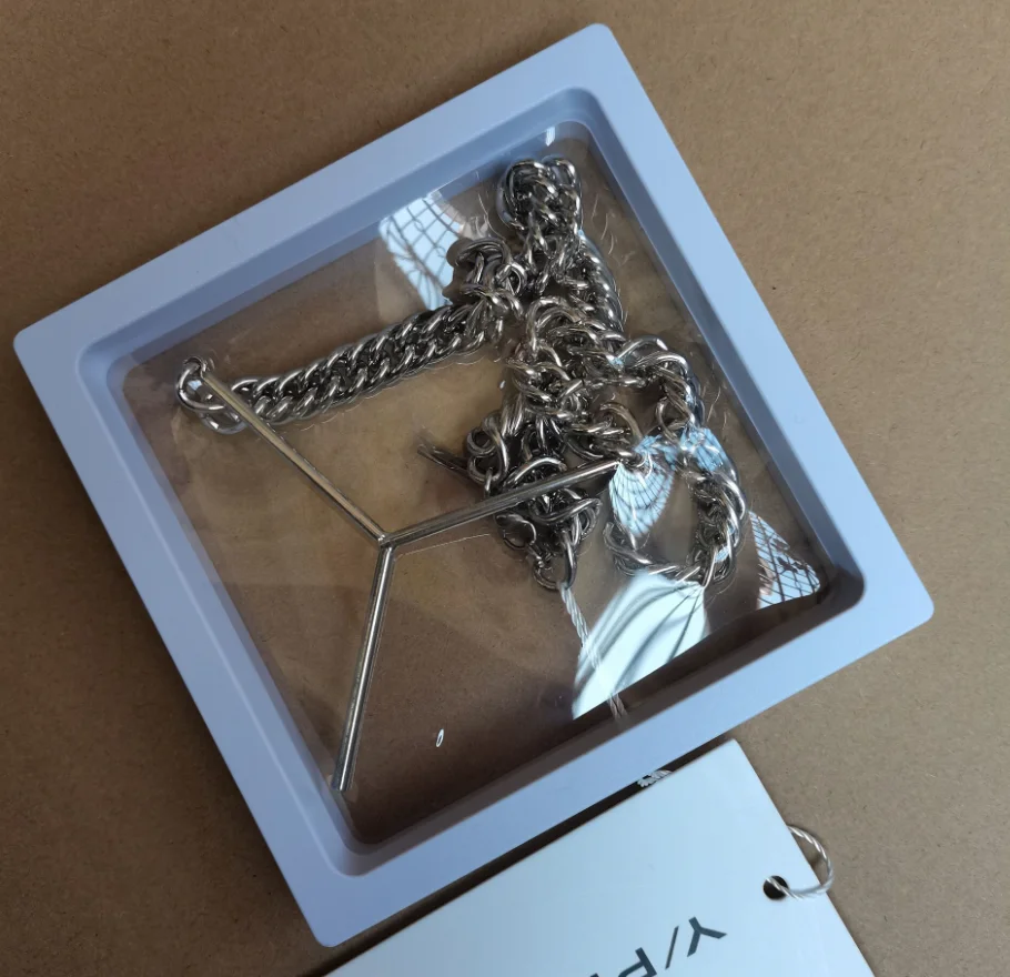 

Y-shaped LOGO Silver-plated Necklace Heart-shaped Clavicle Chain Necklace