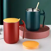 500ml Coffee Cup Large Capacity 304 Stainless Steel Mug With Lid Coffee Milk Cup Tea Coffee Mug Gift For Kitchen 6