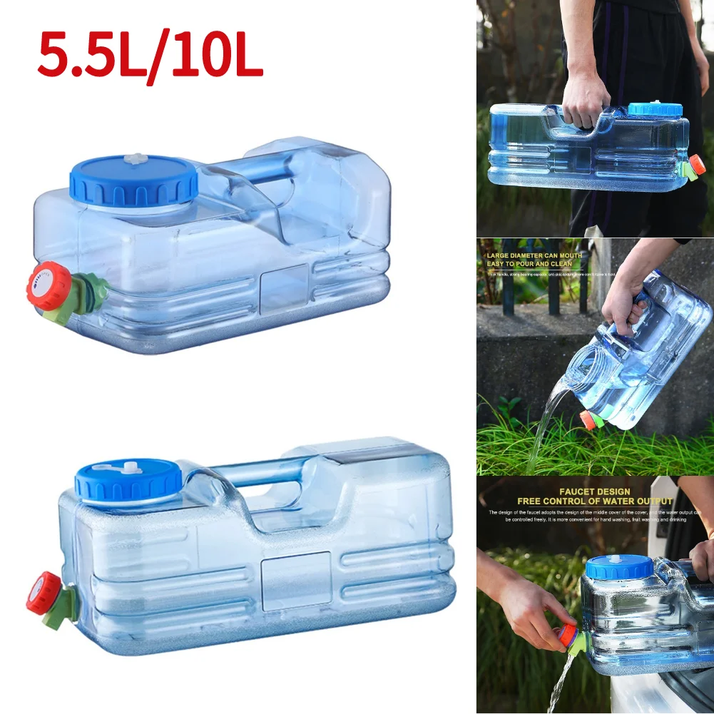 WATER CONTAINER Tap Desktop Dispenser Plastic Fridge Tank Liquid Camping  5.5L UK