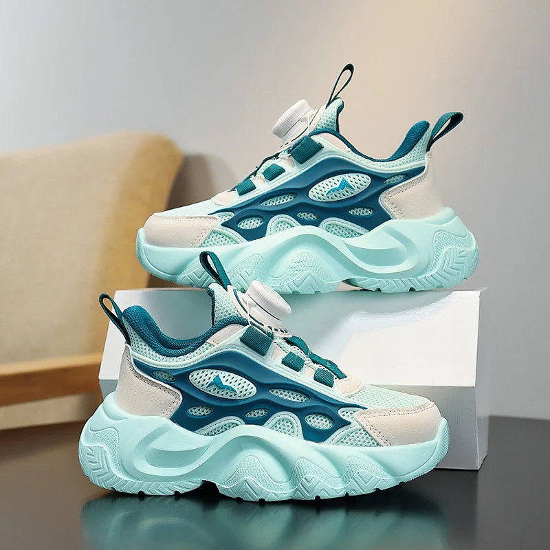 

2024 Children's Fashionable Sports Shoes Boys' Outdoor Breathable Basketball Shoes Children's Shoes ightweight Sports Shoes