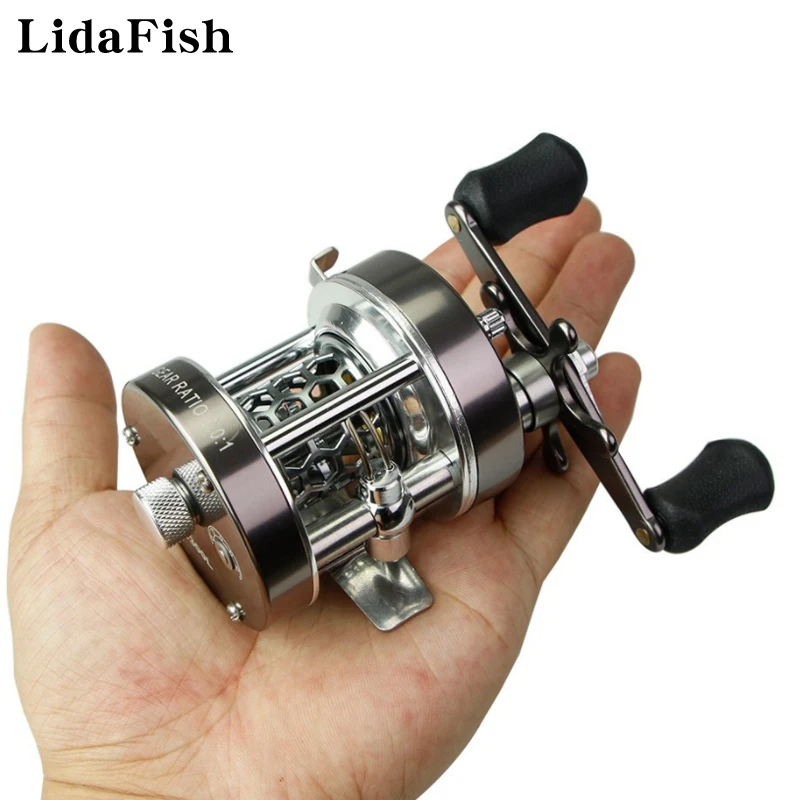 2+1BB Newest Saltwater Freshwater Fishing Reel 5.0:1 Metal Shallow Spool  Mini Drum Wheel Fishing Tools pesca - AliExpress