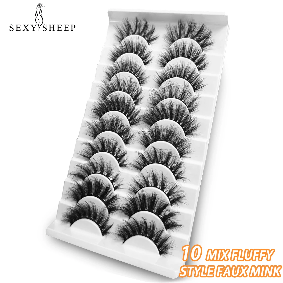 False Eyelashes SEXYSHEEP Faux Mink Lashes Natural Eyelashes Fluffy Soft Wispy Dramatic False Eyelashes Curly lashes Reusable lashes Makeup