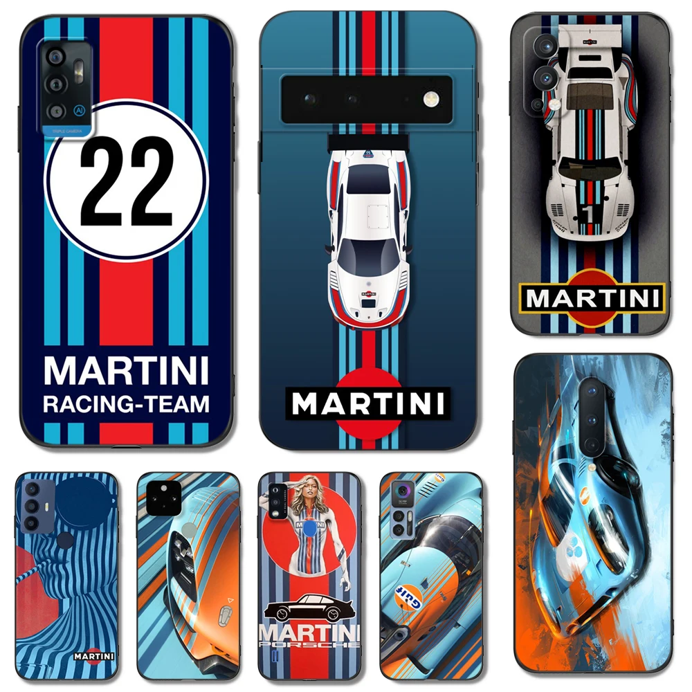 Nero Caso Di Tpu Per Tcl Telefono 20 20L 10 Lite 10L Plus Pro 20E 20R 20Se 20Xe 205 20B 20Y Martini Racing