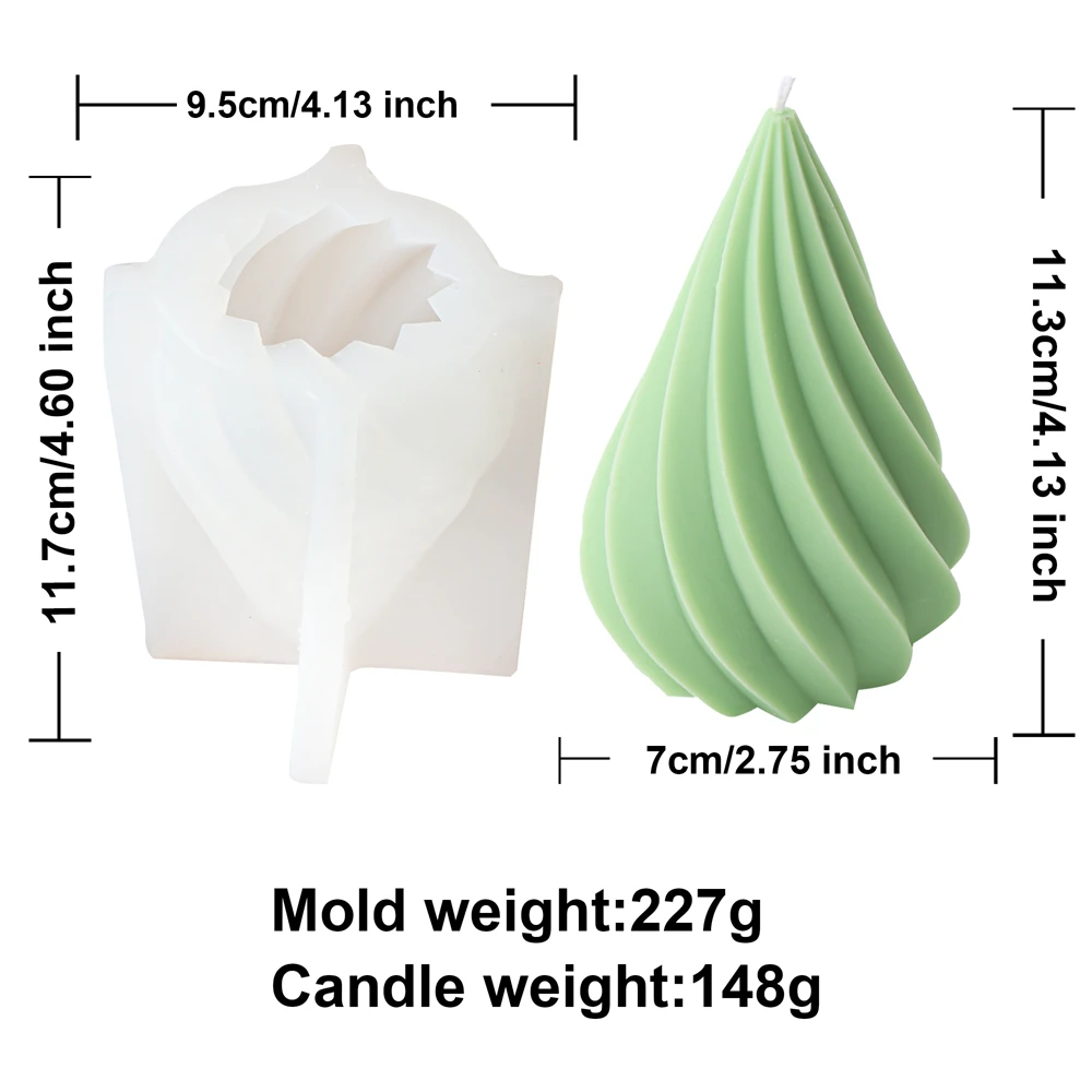 Silicone Pine Tree Mold for DIY 3D Christmas Candle Crafting