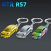 1/64 Electroplate Alloy Model Car Key chain GTR R34 RS7  Diecasts Metal collection decoration Exquisite gift box 2