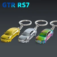 1/64 Electroplate Alloy Model Car Key chain GTR R34 RS7  Diecasts Metal collection decoration Exquisite gift box 2
