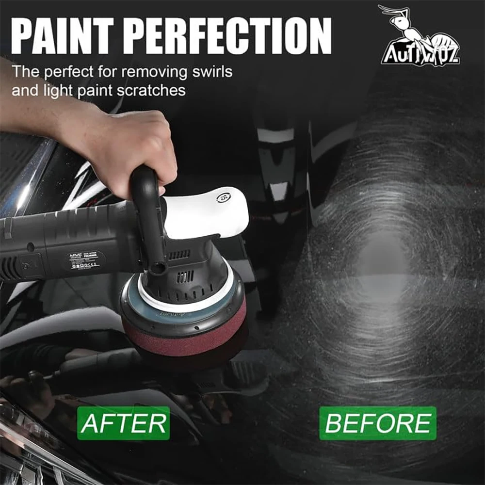 AUTIWOZ Car Polisher 6Inch Dual Action Polisher for Car Detailing Random Orbital with 6 Variable Speeds DA car polisher