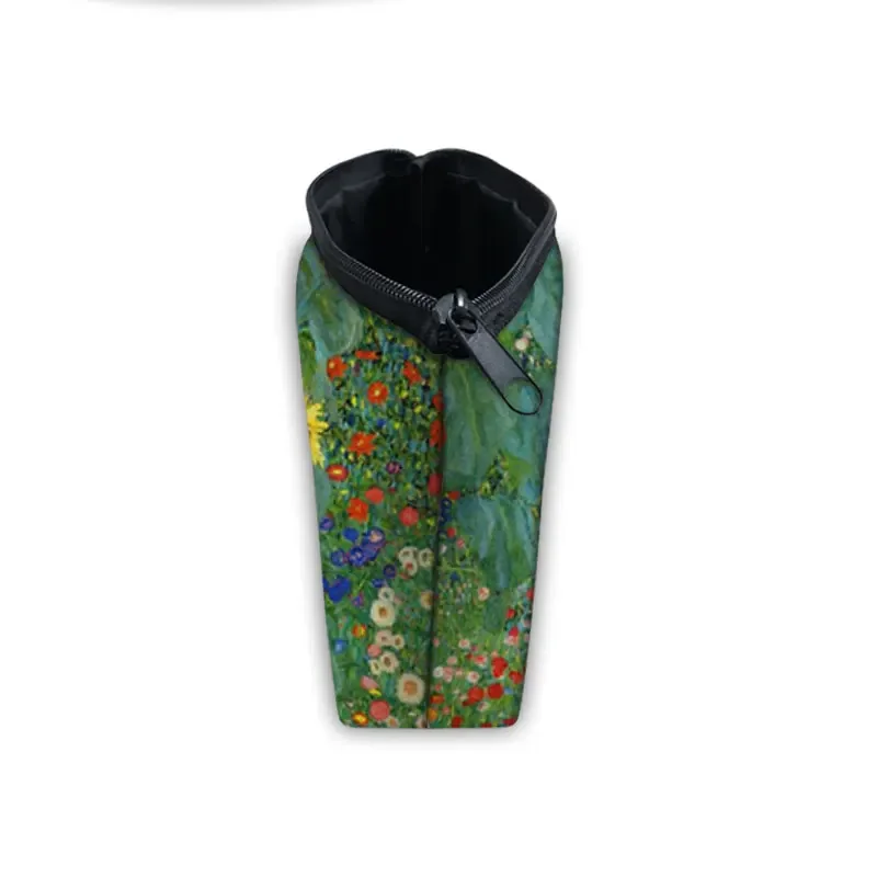 Gustav Klimt By Famous Oil Painting Cosmetic Case Women MakeUp Bags Van Gogh Irises Zipper Lipstick Toiletry Case Gift makeup organizer cosmetic bag cosmetic storage bag toiletry bag cosmetic case washing supplies storage bag