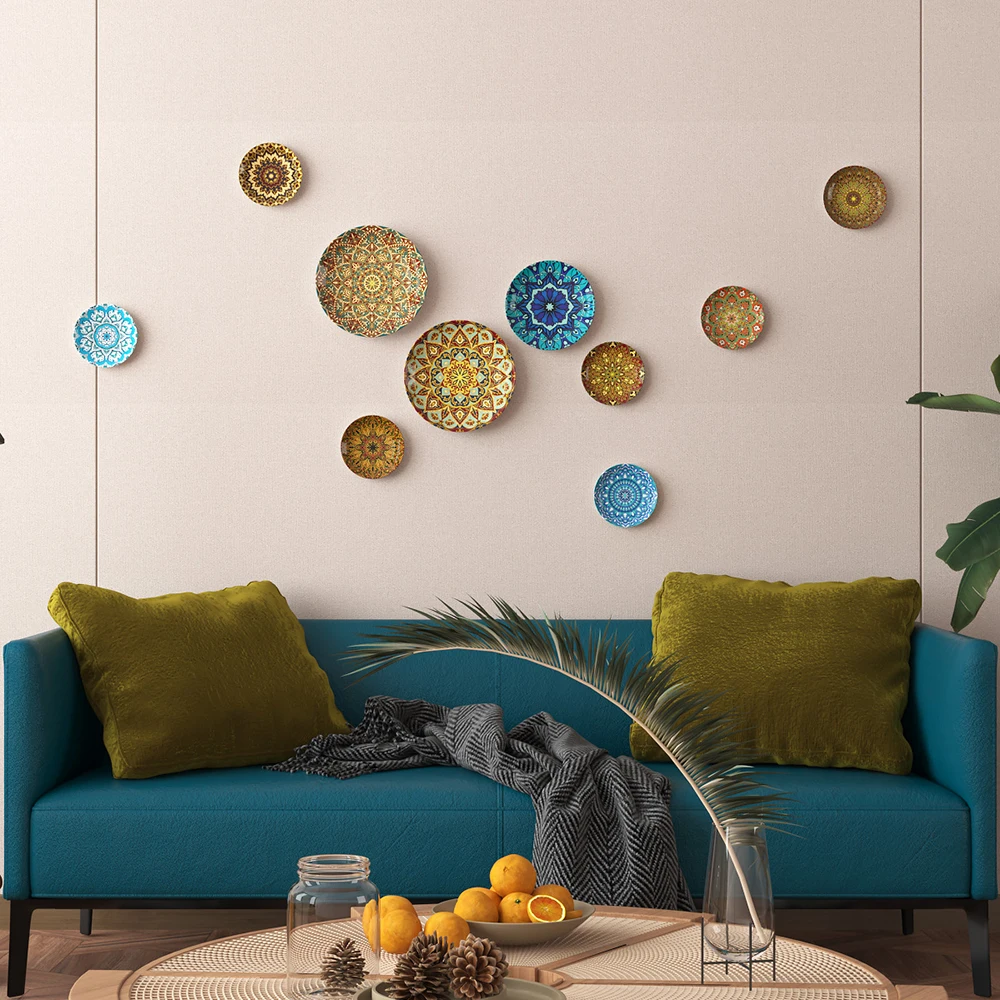 Bohemian Ceramic Decorative Hanging Plate 4