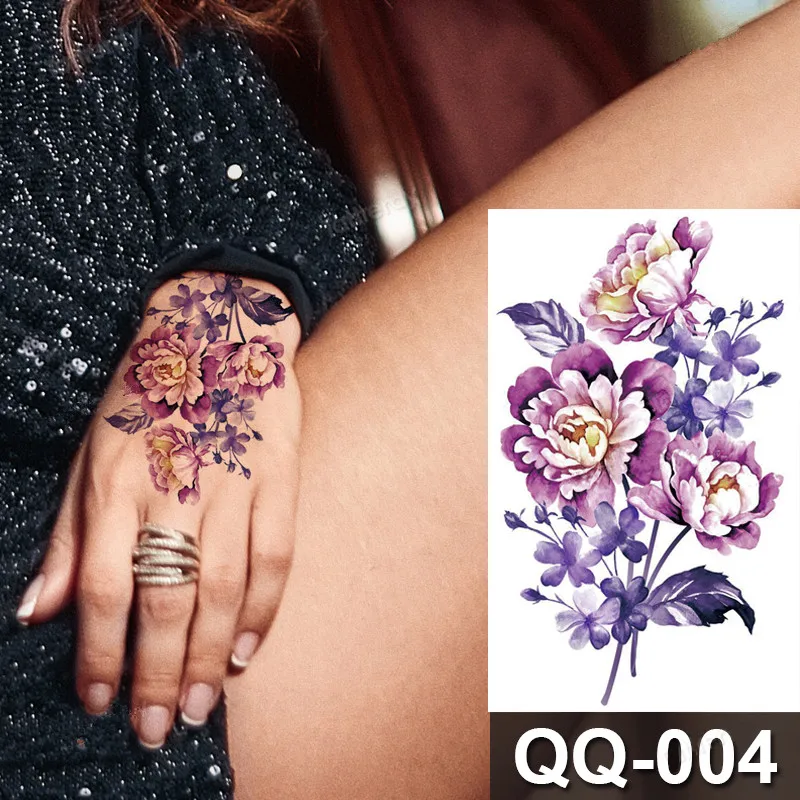 30 Temporäre Tattoos – 3D Blumen, Federn, Planeten – Wasserdicht & Einfach Anzuwenden