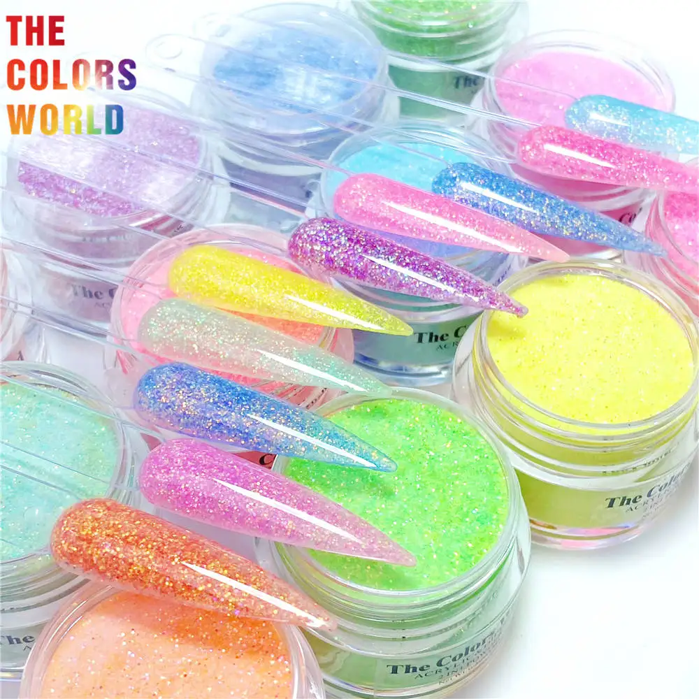 TCT-778 15g Nail Art Acrylic Powder Mixed Mermaid Hexagon Fine Glitter Powder For Nails Extended Builder Sculpture Gel Polish 2