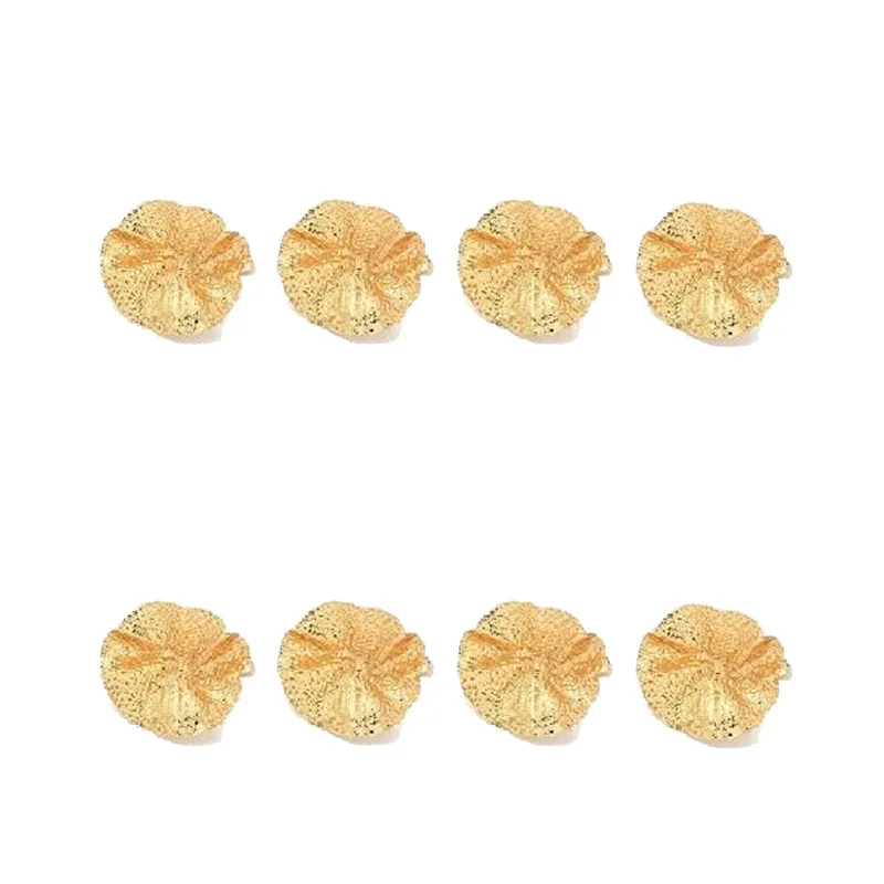 

8Pcs Metal Lotus Leaf Napkin Ring Restaurant Napkin Ring Napkin Buckle Jewelry Towel Ring Decoration