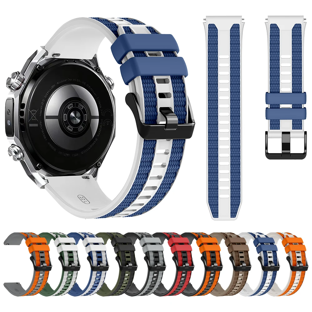 Premium 22mm Silicone Watchband Replacement Strap Bracelet