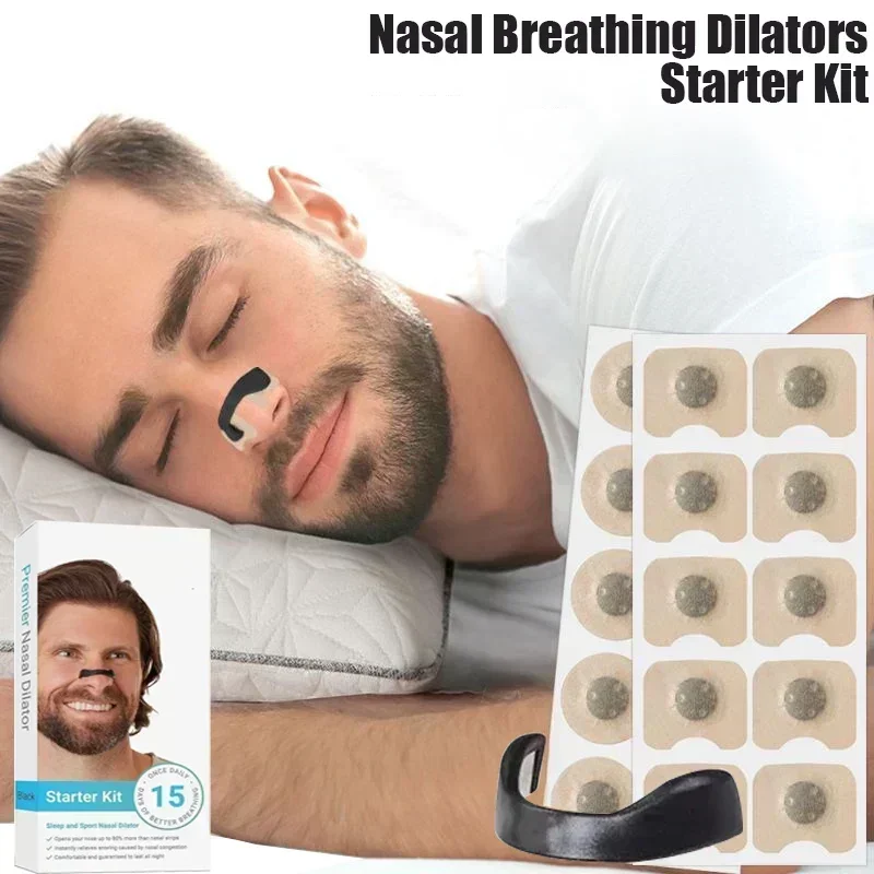 15Pairs Magnetic Nasal Strips Nasal Breathing Dilators Kits Increase Air Intake Improve Sleeping Reduce Snoring for Nighttime 2