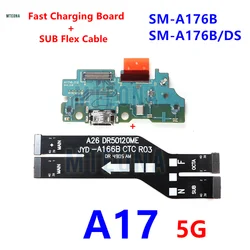 USB Charging Port Dock Connector Board with Main Flex Cable (A17 5G A176B)