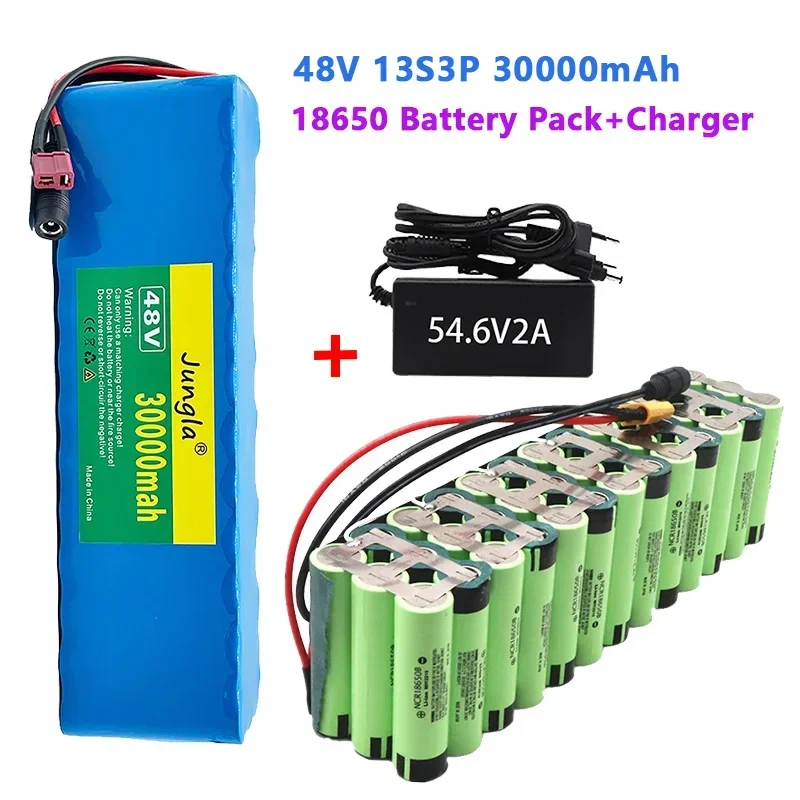 

100% original 13S3P 48V 30Ah 1000W Li ion battery 54.6V electric scooter with BMS+charger T DC