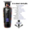 Kemei-5090 Hair Trimmers with Digital Display, Professional Barber Pusher for Men, Random Graffiti Pattern Hair Clipper Electric 5