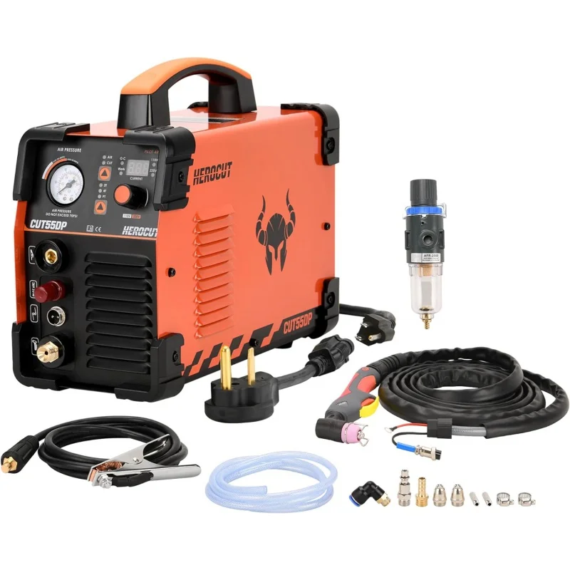 

Plasma Cutter CUT55DP,HF Pilot Arc 55Amp Dual Voltage 110/220V IGBT Inverter Plasma Cutting Machine(CUT55DP 110V/220V)