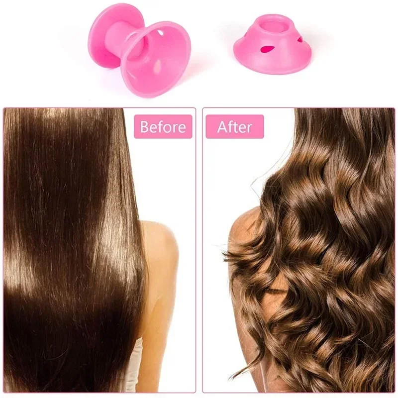Magic Hair Care Rollers 10Pcs Soft Silicone Hair Curler No Heat No Clip Curling Styling DIY Tool For Lady Curler Styling