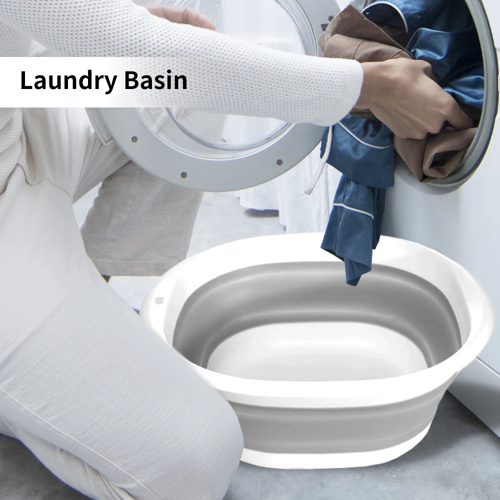 Portable Folding Basin Dirty Clothes Storage Underwear Cleaning Kitchen Sink Washing Basin Laundry Tub Baignoire Pliable Massage