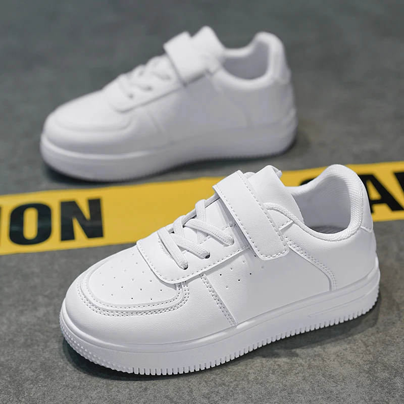 

2023 New Kids Boys School Shoes White Teenager Shoe for Unisex Comfortable Leather Sport Shoe Children Girls Brand Sneakers Kids