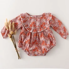 

Newborn Spring Baby Girl Clothes Cotton Long Sleeve Baby Girls Bodysuits Fashion One-Piece Infant Girl Clothing