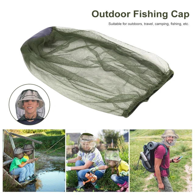Casquette de pêche en plein air, filet anti-moustiques pour le visage, chapeau anti-insectes, filet à tête en maille anti-insectes, protection qualifiée ale, casquette de voyage et de camping 3