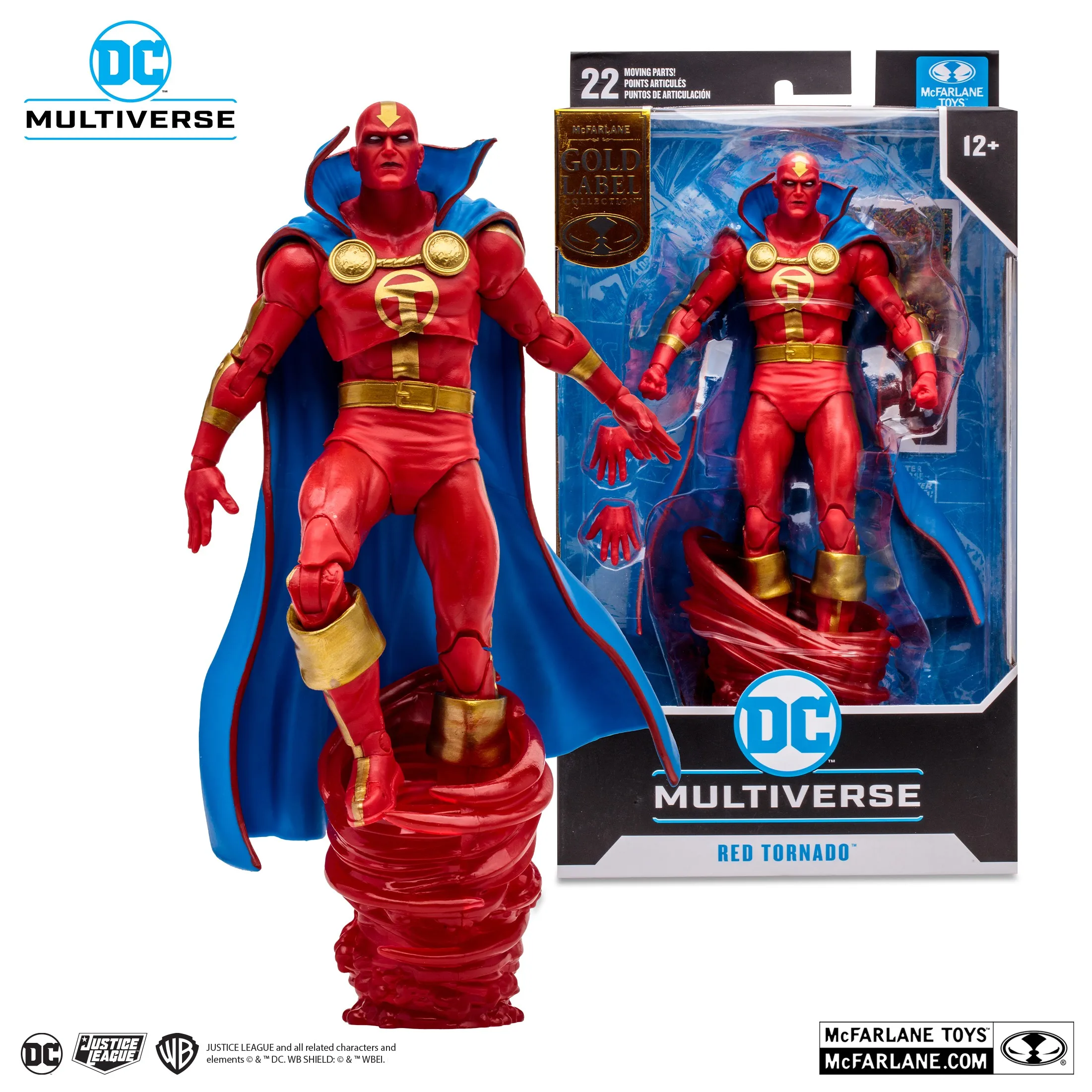 Mcfarlane Toys Red Tornado (Dc Classic) Gold Label Dc Multiverse Thomas Oscar Morrow 7 Pollici Action Figure Figure Collector