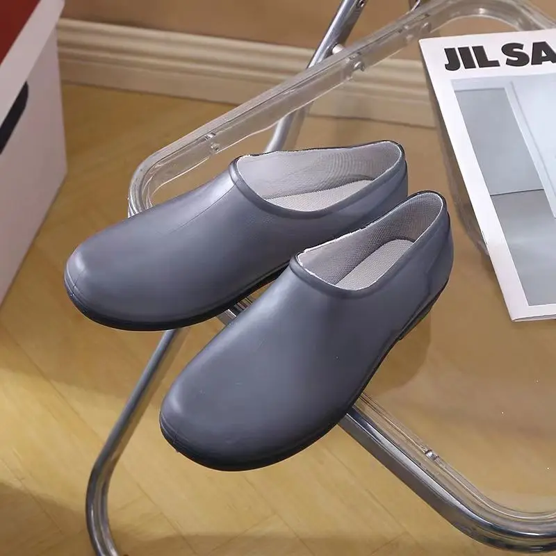 Spring Autumn 2023 New Women's Rain Shoes Soft Sole Non Slip Low Top Slip-On Jelly Color Water Shoes Free Shipping Work Shoes