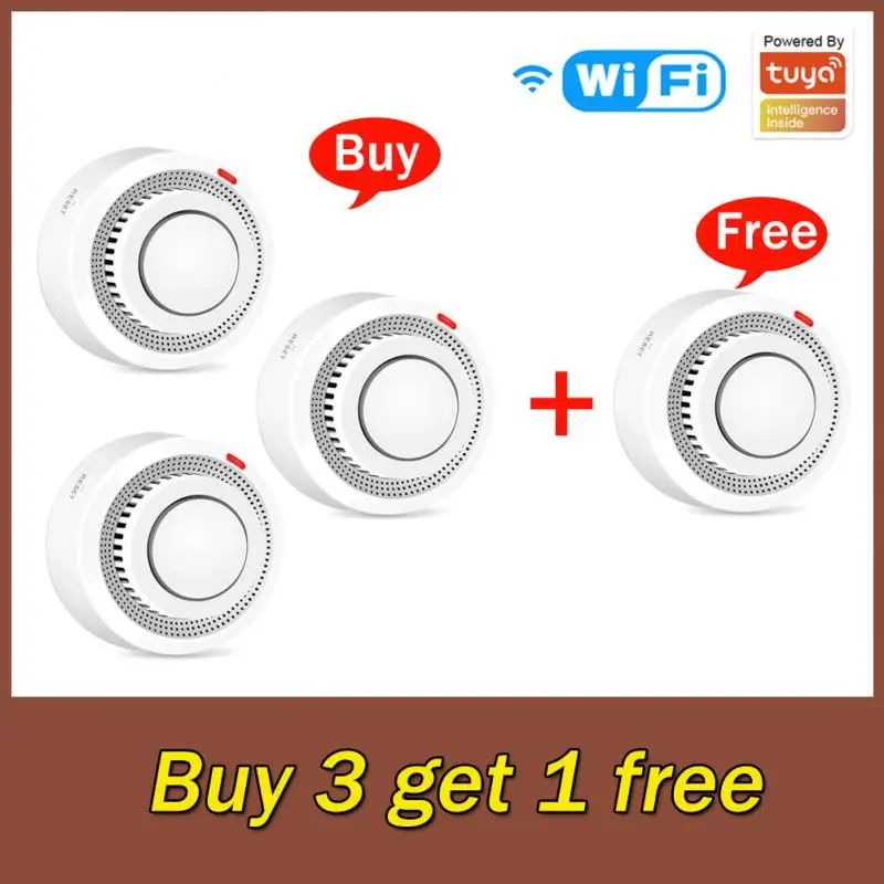 

Tuya Wifi ZigBee Smoke Detector Sensor Alarm Smart Smoke Detectors Fire Protection Home Security Alarm Work With Tuya Zigbee Hub