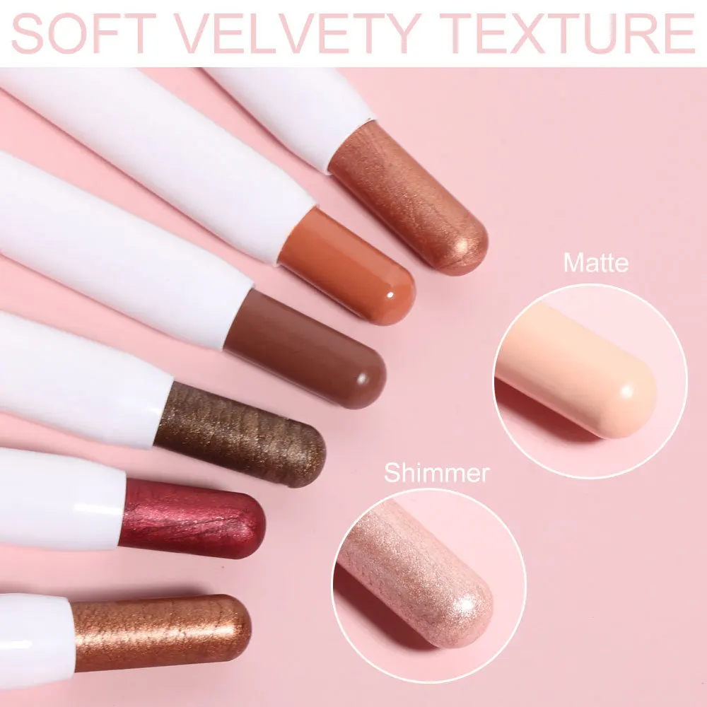 Eyeshadow Stick 12 Color Colorful Pearly Highlighter Swivel Waterproof
