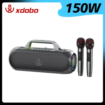 150W XDOBO Soundbar Speaker Subwoofer TWS Wireless Karaoke Stereo Outdoor TV Speaker With 2Microphone And a Storage Travel Bag