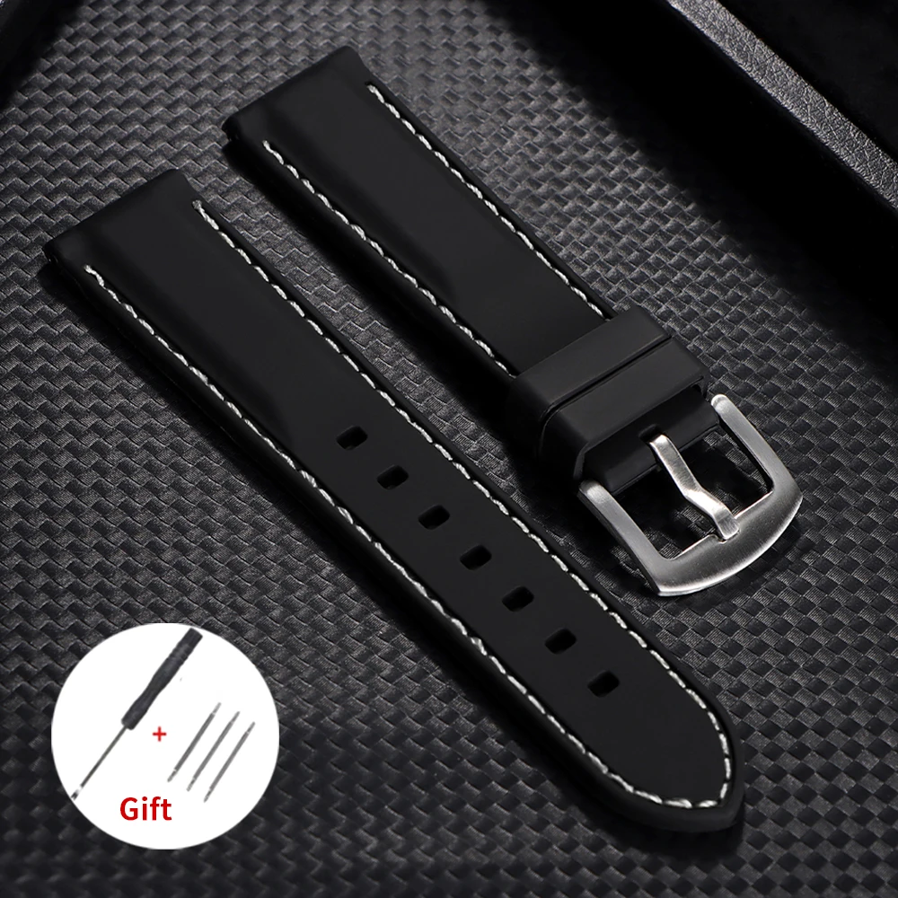 Versatile Waterproof Silicone Watch Strap - Soft Rubber Band
