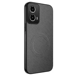 Enhanced Magnetic Wireless Charging Case with Carbon Fiber Texture - Anti - Drop Silicone Cover - Motorola Edge 50 (Gary)