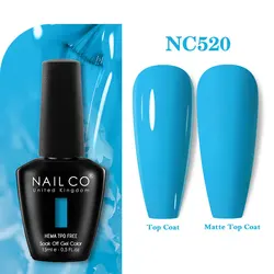 Premium Gel Nail Polish 15ml - HEMA Free Base & No Wipe Top Coat for Long - Lasting Manicure (520)