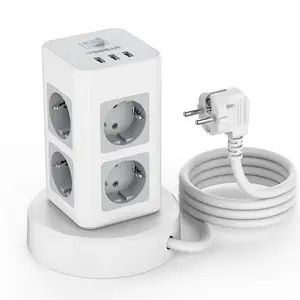 Comprar TESSAN EU KR enchufe multitomas de corriente con puertos USB tipo C  cargador de pared adaptador de enchufe de extensión eléctrica para el hogar  y la Oficina