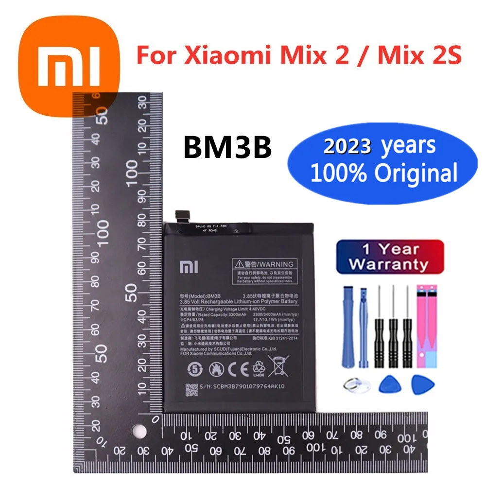 

2023 Years New 3300mAh BM3B Original Xiao mi Battery For Xiaomi Mix 2 / Mix 2S Mix2 Mix2S High Capacity Phone Batteries + Tools