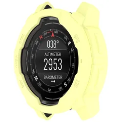 Premium Soft Silicone Smart Watch Protective Cover - Hollow Design Shell Accessory - Instinct 3 50mm (Yellow)
